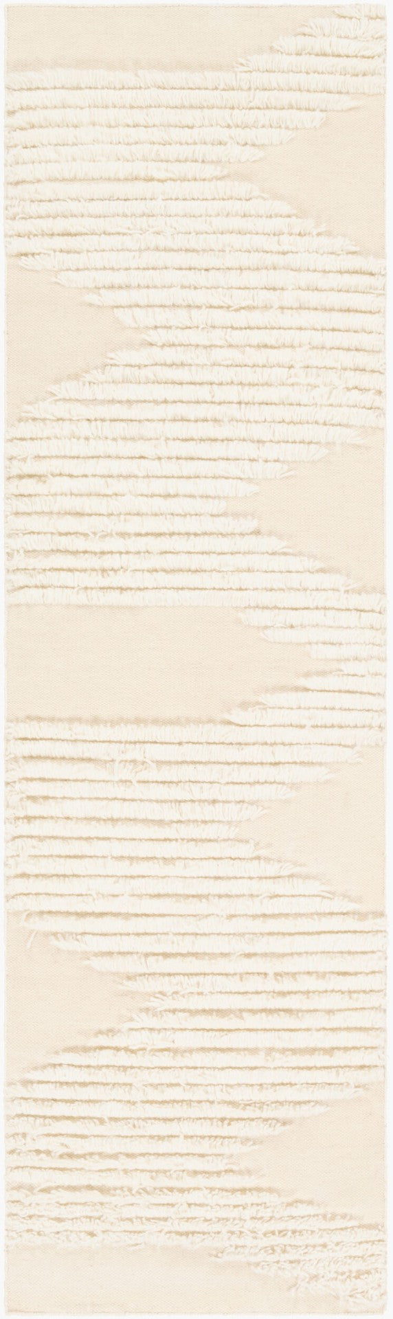Livabliss Apache Hand Woven Wool Accent Rug Bohemian Global Pattern for Entryways and Bedside Cream 2'6" x 8' APA2301-268
