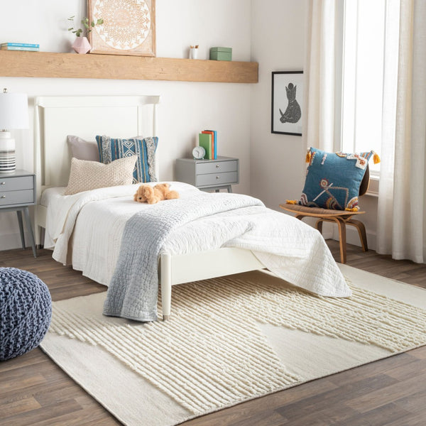 Livabliss Apache Hand Woven Wool Accent Rug Bohemian Global Pattern for Entryways and Bedside Cream 9' x 12' APA2301-912