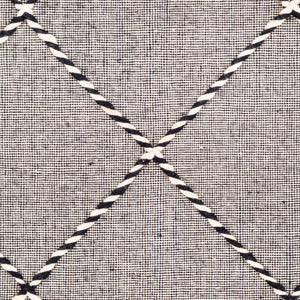 Livabliss Apache Handwoven Wool Flatweave Rug Moroccan Geometric Bohemian Fringe Accent Black, Cream 2'6" x 4' APA2306-264