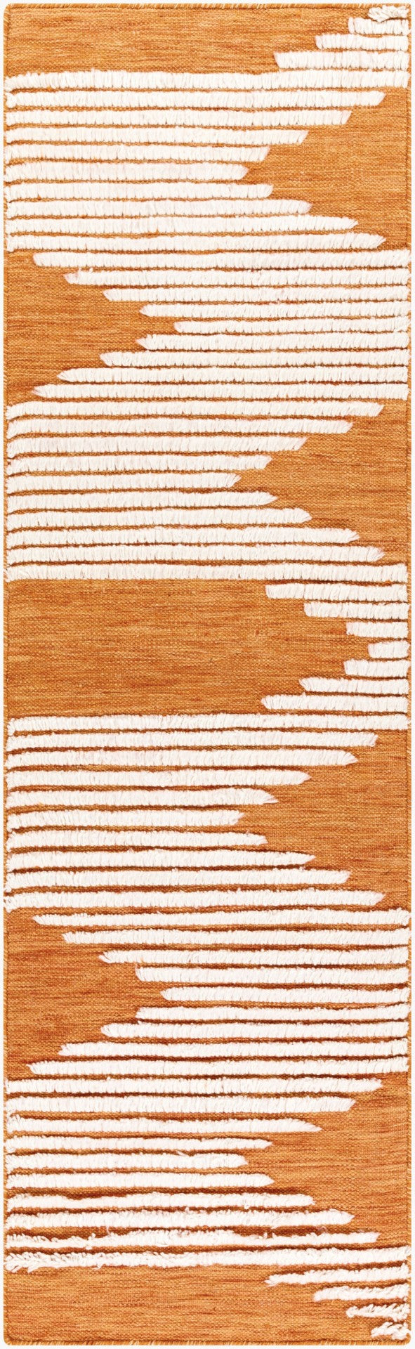 Livabliss Apache Handwoven Wool Accent Rug Bohemian Global Pattern Plush Entryway Floor Piece Cider, Cinnamon 2'6" x 8' APA2309-268