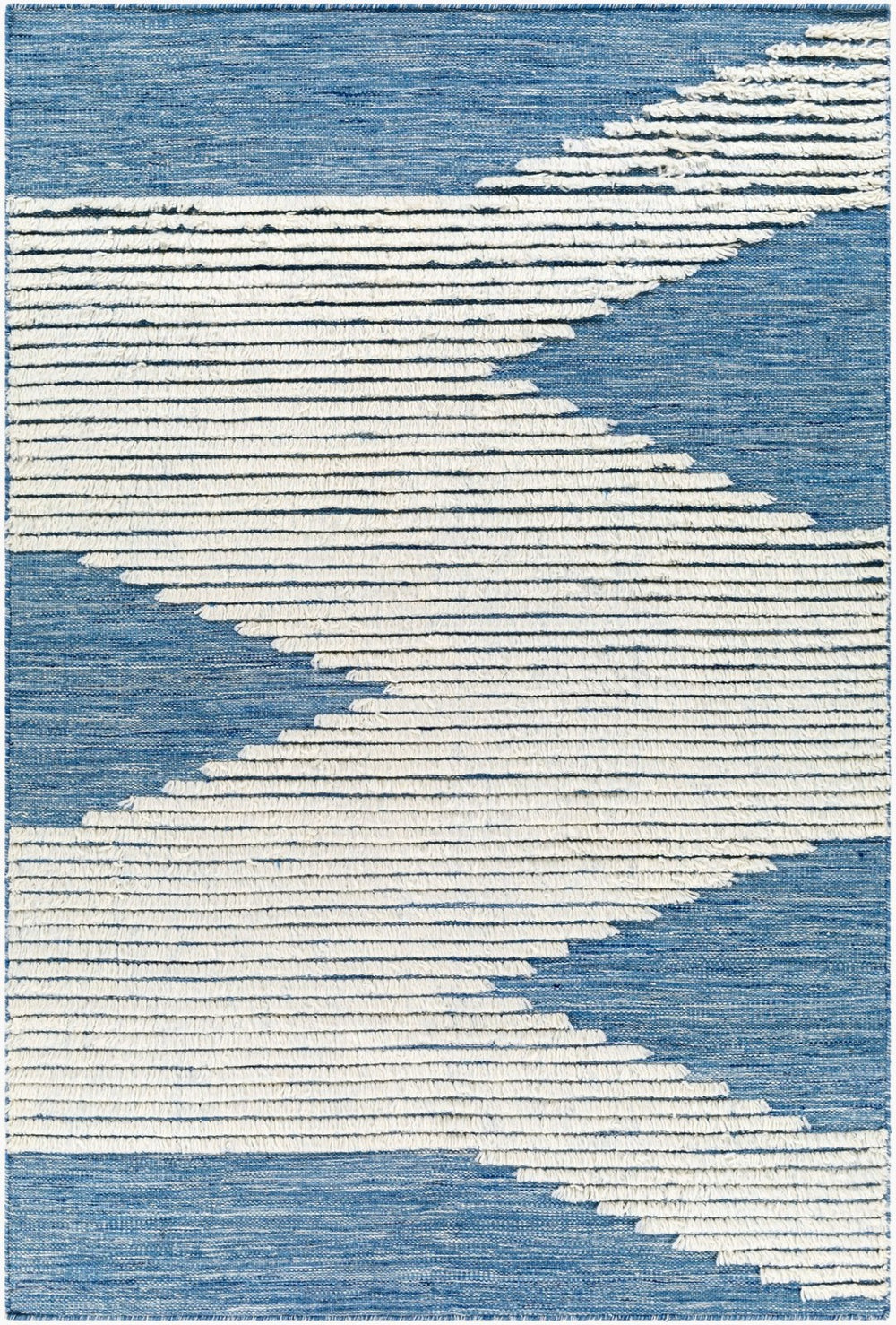Livabliss Apache Handwoven Wool Area Rug Bohemian Global Pattern for Entryway or Bedroom Floor Cream, Bright B 5' x 7'6" APA2310-576