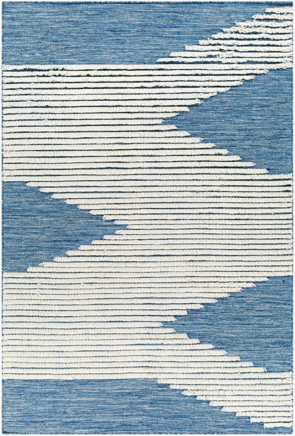 Livabliss Apache Handwoven Wool Area Rug Bohemian Global Pattern for Entryway or Bedroom Floor Cream, Bright B 5' x 7'6" APA2310-576
