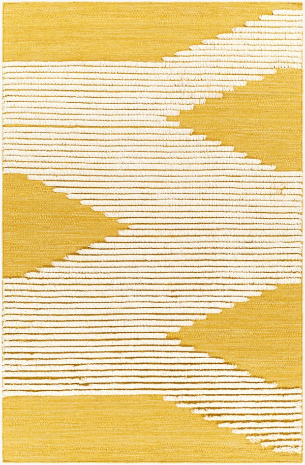 Livabliss Apache Handwoven Wool Area Rug Bohemian Global Pattern Plush Pile Living Room Accent Cream 6' x 9' APA2312-69