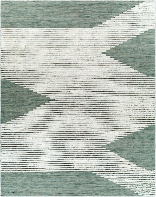 Livabliss Apache Handwoven Wool Accent Rug Bohemian Global Pattern for Entryway or Bedside Sage, Dark Gree 8' x 10' APA2313-810
