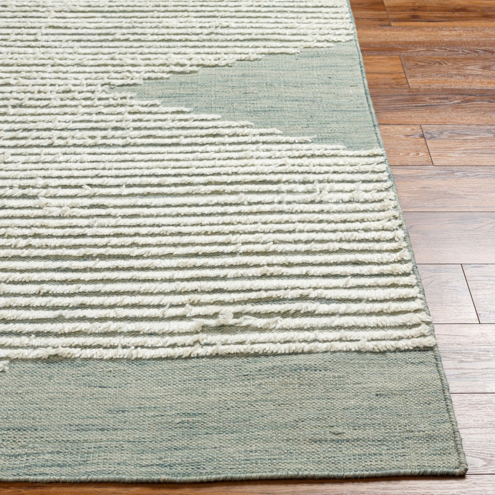 Livabliss Apache Handwoven Wool Accent Rug Bohemian Global Pattern for Entryway or Bedside Sage, Dark Gree 9' x 12' APA2313-912