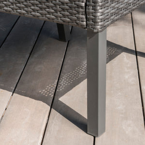 English Elm Christopher Knight Home® - ANTIBES Outdoor Dining Chair Set of 2 — All-Weather PE Rattan, Water-Resistant Cushions, Sleek Design Grey+Silver 40 L x 24.5 W x 11.5 H 61561.00GRY