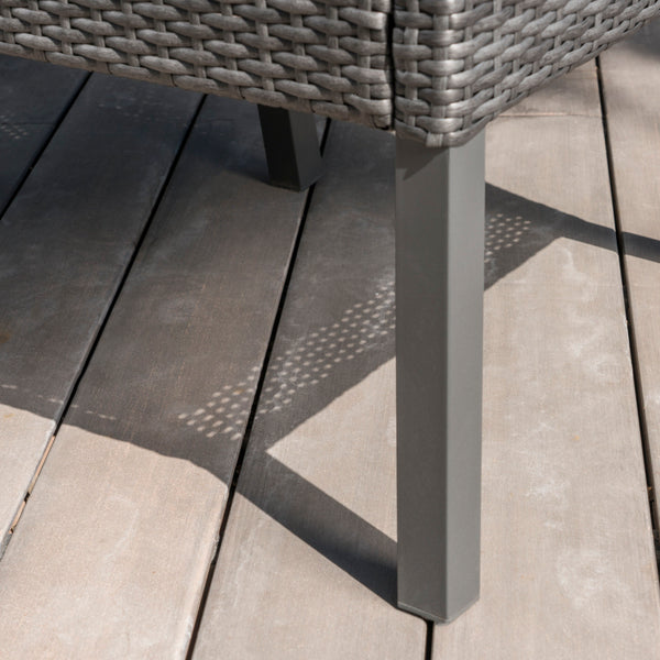 English Elm Christopher Knight Home® - ANTIBES Outdoor Dining Chair Set of 2 — All-Weather PE Rattan, Water-Resistant Cushions, Sleek Design Grey+Silver 40 L x 24.5 W x 11.5 H 61561.00GRY