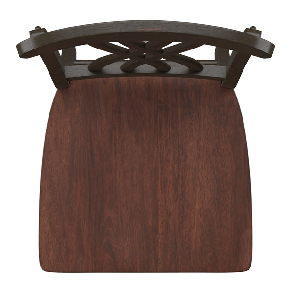 Homelegance By Top-Line Antonio Antique Two-Tone Counter Height Chairs (Set of 2) Black Rubberwood