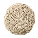 Christopher Knight Home® Noble House Macrame Cotton Pouf