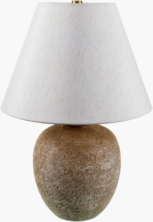Livabliss Apres Ceramic Table Lamp with Linen Shade Warm Ambient Glow for Farmhouse Decor APE-001