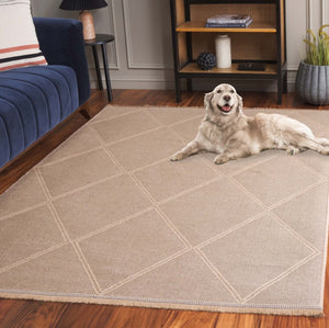 Safavieh Aspect 406 Power Loomed 50% Cotton, 47% Jute, 3% Polyester Natural Fiber Rug Natural APE406B-8