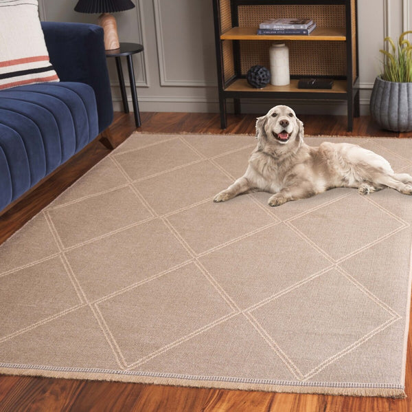 Safavieh Aspect 406 Power Loomed 50% Cotton, 47% Jute, 3% Polyester Natural Fiber Rug Natural APE406B-8