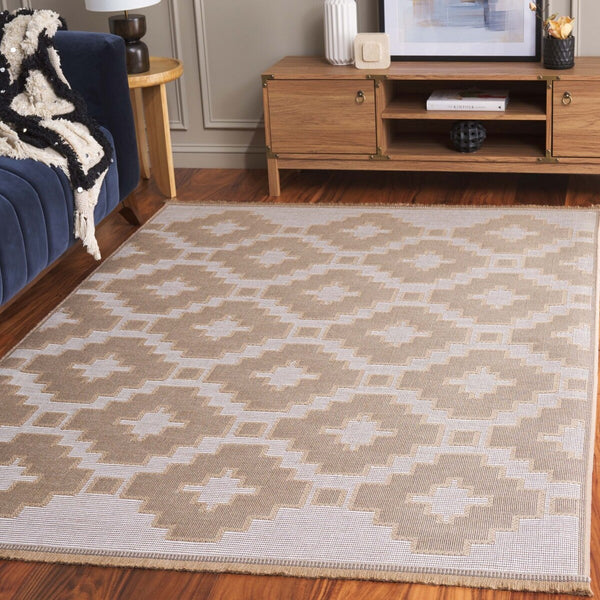 Safavieh Aspect 452 Power Loomed Natural Fiber Rug Natural / Ivory 8'-6" x 12'