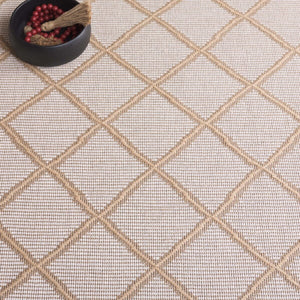 Safavieh Aspect 454 Power Loomed 50% Cotton, 47% Jute, 3% Polyester Natural Fiber Rug Ivory / Natural APE454A-8