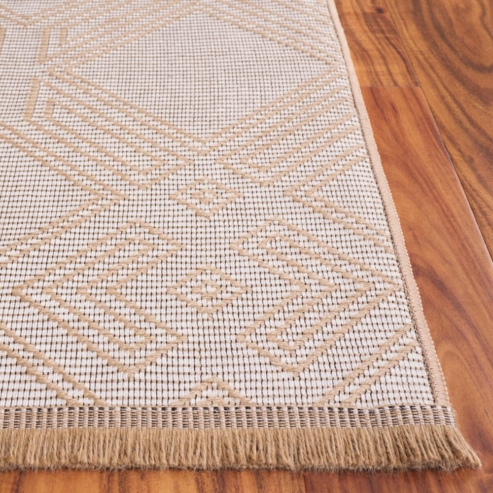 Safavieh Aspect 456 Power Loomed 50% Cotton, 47% Jute, 3% Polyester Natural Fiber Rug Ivory / Natural APE456A-8