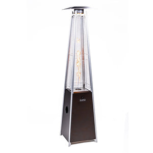 Origins Apex Pyramid Propane Patio Heater with Glass Flame Tube and 40000 Btu Output OH-GTM