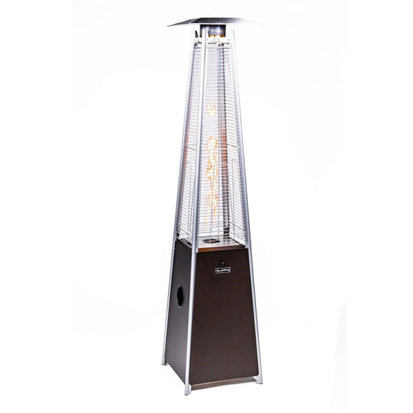 Origins Apex Pyramid Propane Patio Heater with Glass Flame Tube and 40000 Btu Output OH-GTM