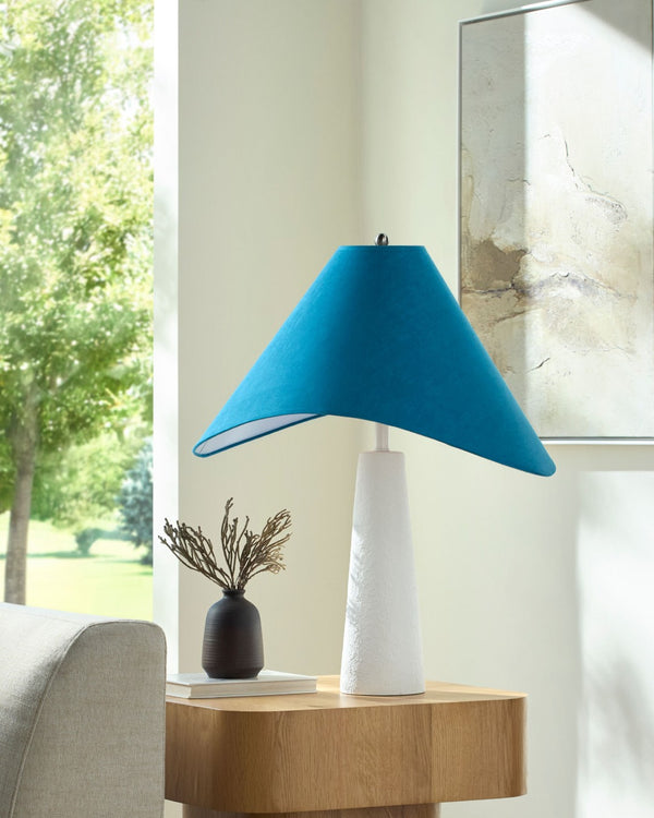 Surya Apuila Arts and Crafts Table Lamp with Layered Fabric Shade for Warm Ambient Glow API-003