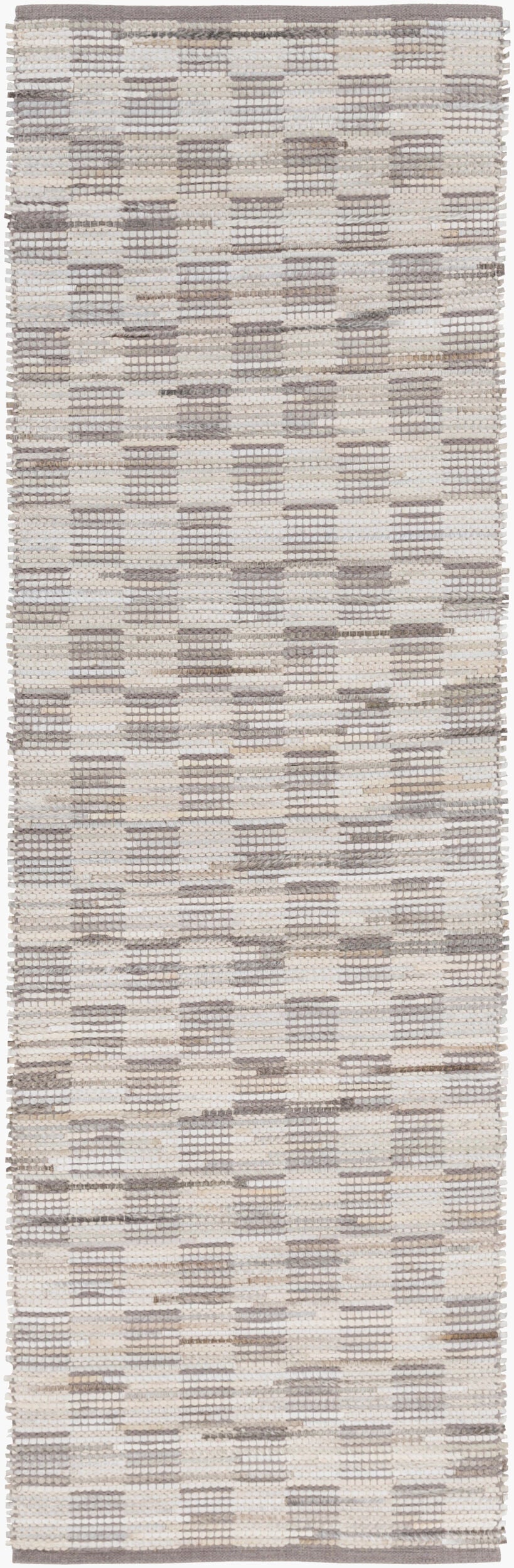 Surya Apis Api-4001 Handmade 2'6" X 8' Durable Rug - Modern Decor With Natural Charm For Your Home Gray Hair On Hide Api4001-268