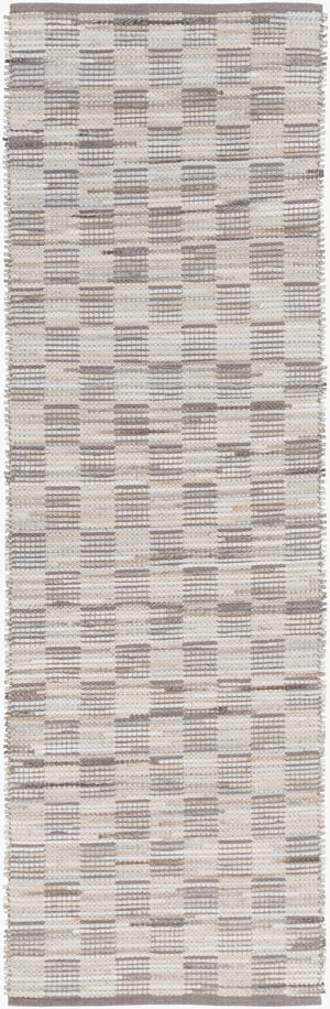 Surya Apis Api-4001 Handmade 2'6" X 8' Durable Rug - Modern Decor With Natural Charm For Your Home Gray Hair On Hide Api4001-268