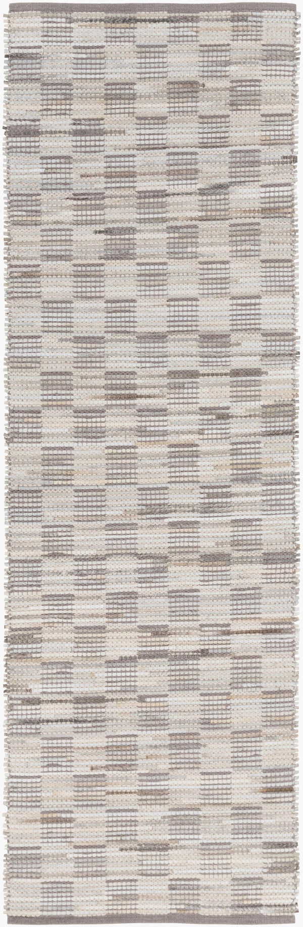 Surya Apis Api-4001 Handmade 2'6" X 8' Durable Rug - Modern Decor With Natural Charm For Your Home Gray Hair On Hide Api4001-268