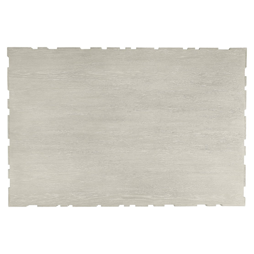 Bernhardt Bernhardt Wire-Brushed Oak Tempo Cocktail Table With Geometric Vertical Panels, Casters, Larza Finish 346014