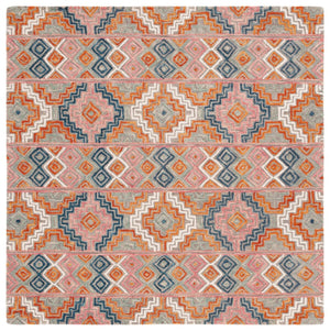 Safavieh Aspen 279 Hand Tufted Bohemian Rug Orange / Fuchsia 9' x 9' Square