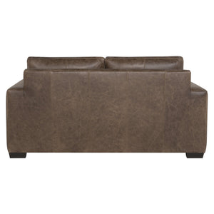 Bernhardt Bernhardt Top-Grain Leather Loveseat With Wide Track Arms, Plush Cushions & Walnut Tapered Feet 9225LO