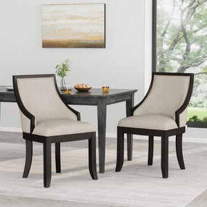 Christopher Knight Home® - Noble House - Thurber Contemporary Upholstered Birch Wood Dining Chairs - Set of 2