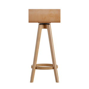 Homelegance By Top-Line Dylan Mid-Century Modern Swivel Wood Stool (Set of 2) Natural Wood