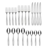 Lenox Oneida Camlynn Mirror 20 Piece Everyday Flatware Set, Service for 4 Metallic, STAINLESS METAL H222020AL20