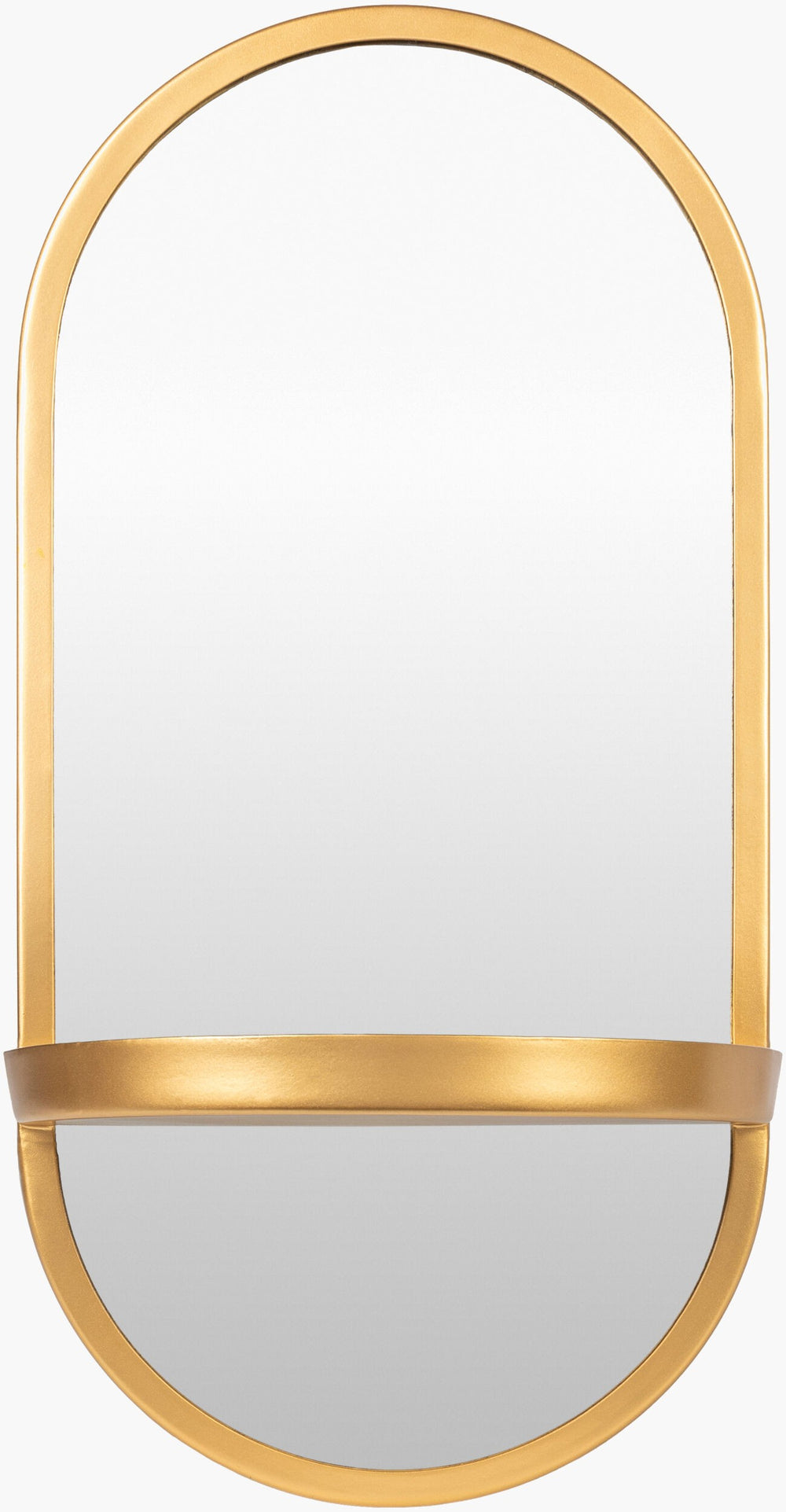 Surya Annapurna Modern Metal Wall Mirror - Elegant 24"H X 12"W Vertical Accent For Stylish Home Decor Frame, Gold Iron Apr001-2412