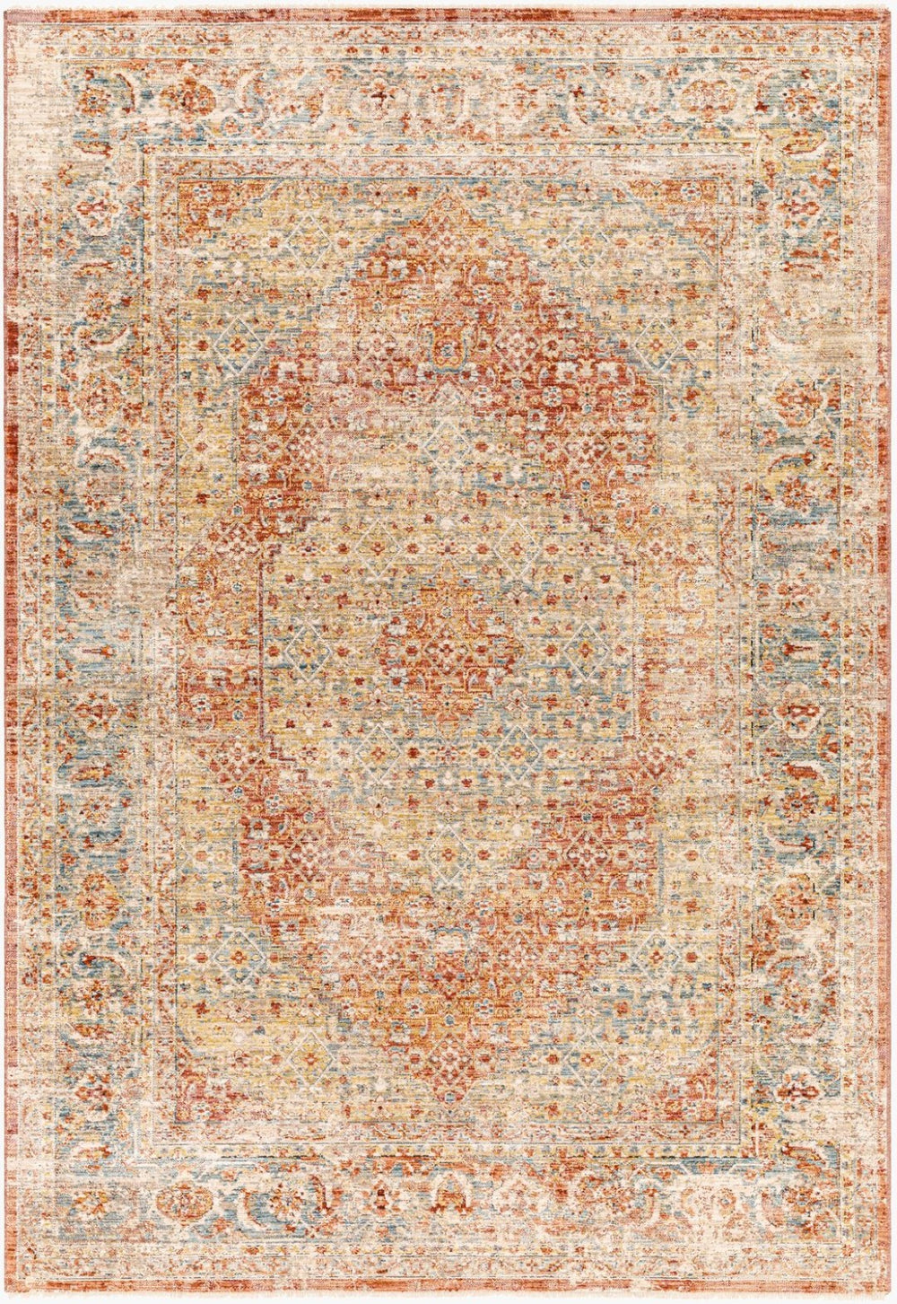 Livabliss Aspendos Traditional Machine Woven Polyester Area Rug with High Low Pile Texture APS2301-1014
