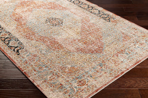 Livabliss Aspendos Medallion Area Rug Polyester Low Pile Traditional Fringe for Large Living Rooms Rust, Burgandy 10' x 13'11" APS2302-1014