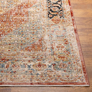 Livabliss Aspendos Medallion Area Rug Polyester Low Pile Traditional Fringe for Large Living Rooms Rust, Burgandy 10' x 13'11" APS2302-1014