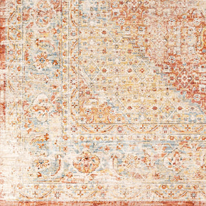 Livabliss Aspendos Medallion Area Rug Polyester Low Pile Traditional Fringe for Large Living Rooms Rust, Burgandy 10' x 13'11" APS2302-1014
