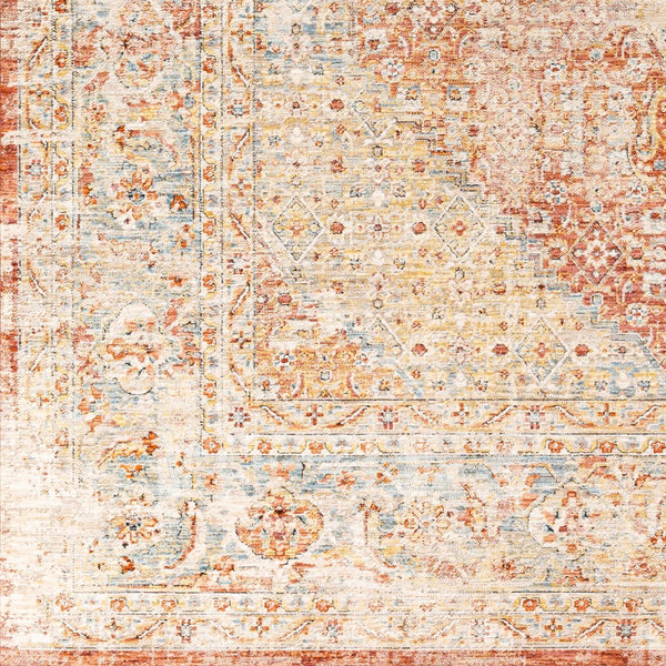 Livabliss Aspendos Medallion Area Rug Polyester Low Pile Traditional Fringe for Large Living Rooms Rust, Burgandy 10' x 13'11" APS2302-1014