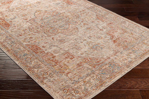 Aspendos APS-2305 12' x 15' Machine Woven Rug APS2305-1215  Light Gray, Rust, Medium Gray, Denim, Ice Blue, Cream Surya