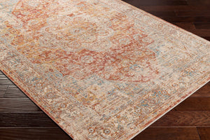 Livabliss Aspendos Machine Woven Polyester Area Rug Traditional Turkish Pattern Low Pile Living Room Rust, Medium Gr 12' x 15' APS2306-1215