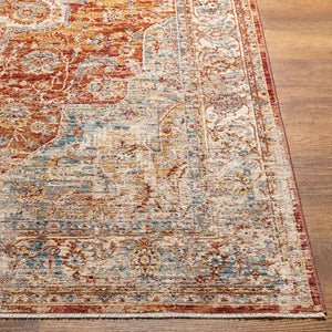 Livabliss Aspendos Machine Woven Polyester Area Rug Traditional Turkish Pattern Low Pile Living Room Rust, Medium Gr 12' x 15' APS2306-1215