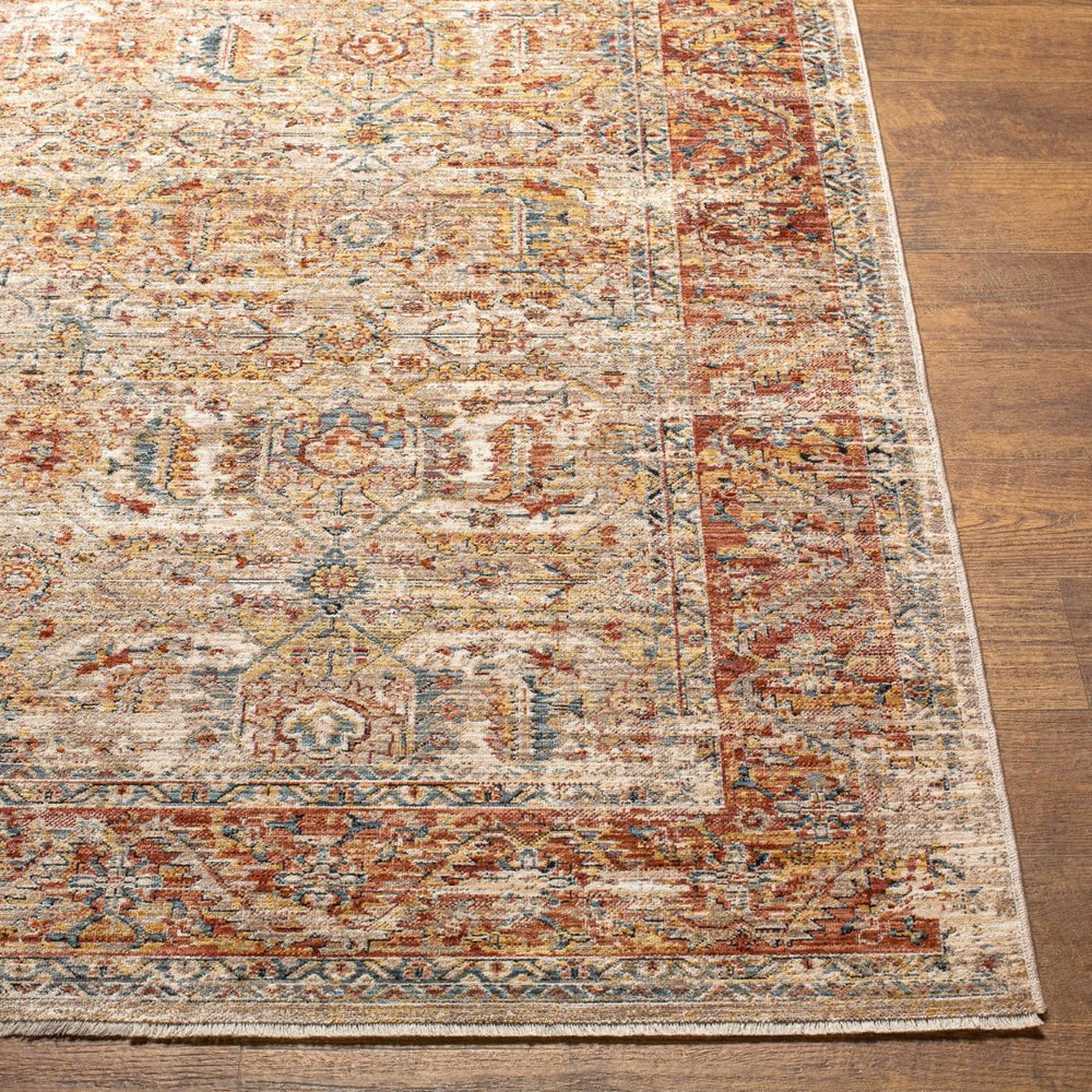 Livabliss Aspendos Traditional Medallion Area Rug Low Pile Polyester for Entryway or Bedroom APS2311-274