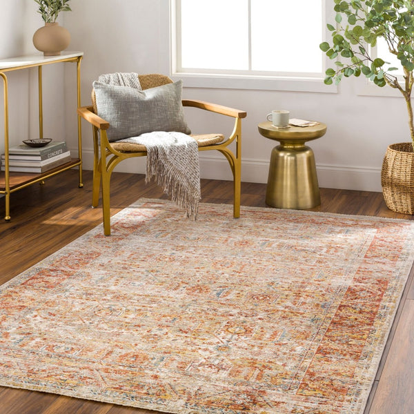 Livabliss Aspendos Traditional Medallion Area Rug Low Pile Polyester for Entryway or Bedroom APS2311-274