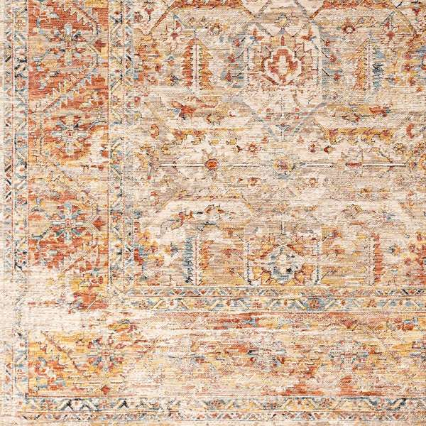 Livabliss Aspendos Traditional Medallion Area Rug Low Pile Polyester for Entryway or Bedroom APS2311-274