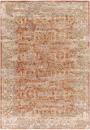 Livabliss Aspendos Traditional Polyester Area Rug Turkish Woven Low Pile Formal Living Room Rust, Burgandy 2' x 2'11" APS2312-23