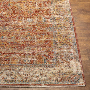 Livabliss Aspendos Traditional Polyester Area Rug Turkish Woven Low Pile Formal Living Room Rust, Burgandy 2' x 2'11" APS2312-23