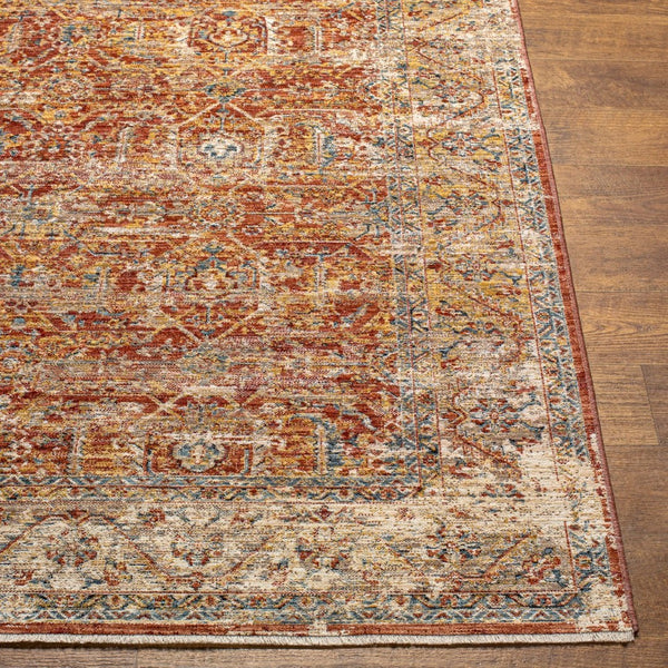Livabliss Aspendos Traditional Polyester Area Rug Turkish Woven Low Pile Formal Living Room Rust, Burgandy 2' x 2'11" APS2312-23