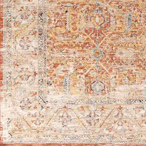 Livabliss Aspendos Traditional Polyester Area Rug Turkish Woven Low Pile Formal Living Room Rust, Burgandy 2' x 2'11" APS2312-23