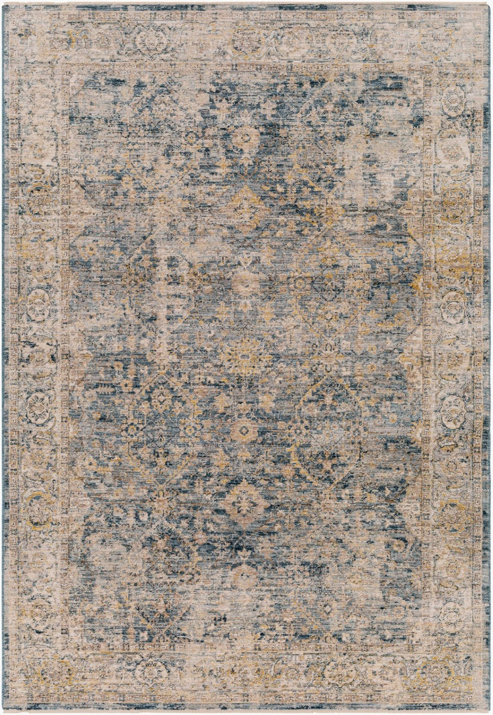 Livabliss Aspendos Traditional Pattern Fringe Border Polyester Area Rug for Entryways Bedrooms APS2314-274