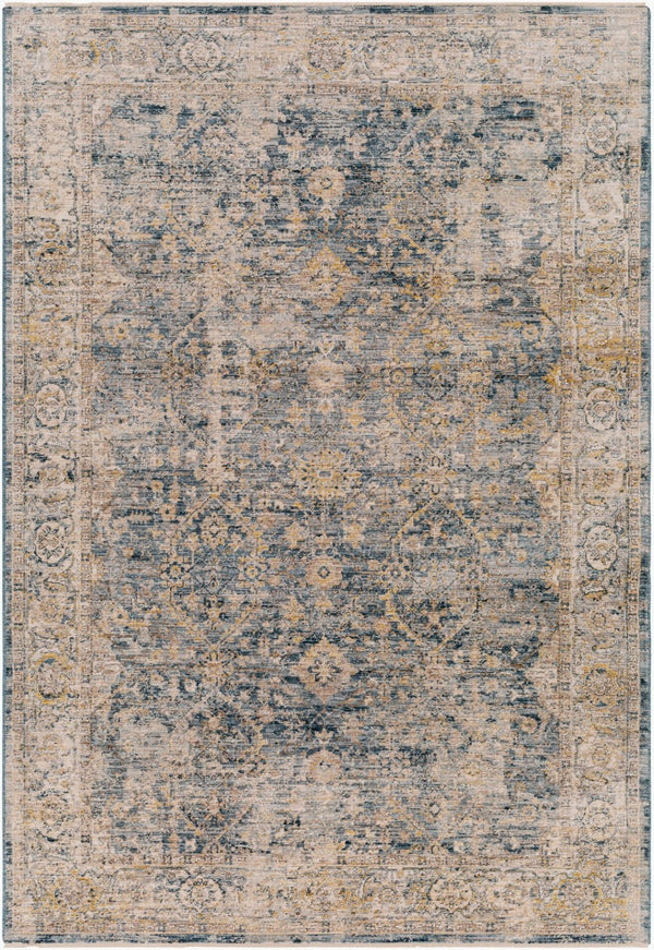 Livabliss Aspendos Traditional Pattern Fringe Border Polyester Area Rug for Entryways Bedrooms APS2314-274