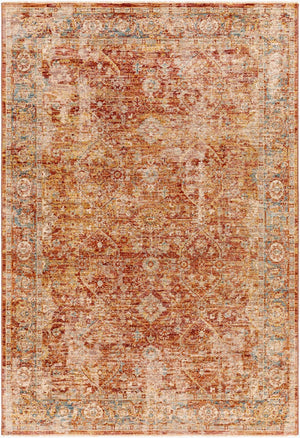 Livabliss Aspendos Geometric Runner Rug Turkish Woven Polyester Low Pile Hallway Accent Burgandy, Rust 9' x 12'2" APS2316-9122